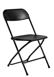 Foldable Chairs - Black Plastic Foldable Chair